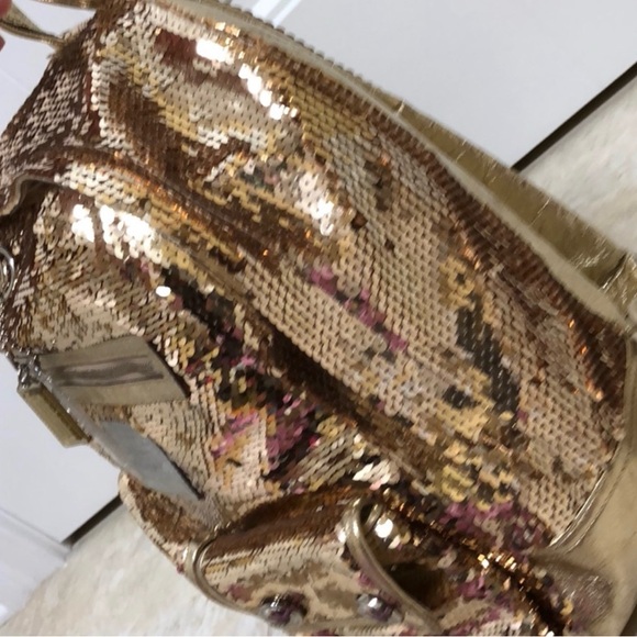Coach Poppy Gold Sequin Backpack main image 8